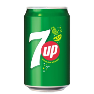 7up 330ml round can Denmark