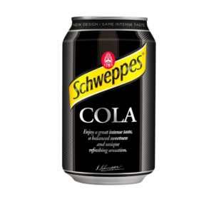 Schweppes Cola 330ml round can