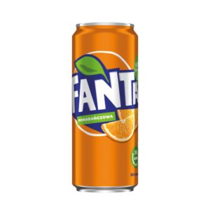 Fanta orange 330ml sleek can Europe